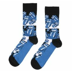 Socks Rolling Stones - Blue Tongues - BLUE - ROCK OFF -Costume Spooky 128518 as 017