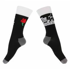 Socks Godfather - Logo White - Black - ROCK OFF