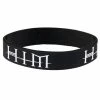 Bracelet Him - Logo & Heartagram - ROCK OFF -Costume Spooky 94172 1