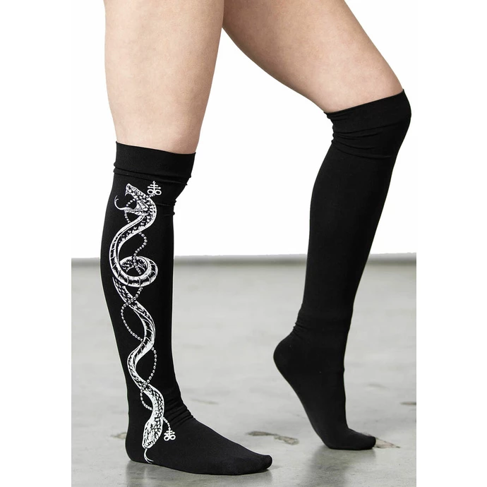 Knee Highs KILLSTAR - Cobra Maiden - Black 3 Knee Highs KILLSTAR - Cobra Maiden - Black