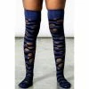 Over The Knee Stockings KILLSTAR - Wretched Soul Distress - Black / Midnight -Costume Spooky WRETCHED SOUL DISTRESS SOCKS BLACK MIDNIGHT B x1600