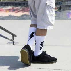 Socks PERRI'S SOCK - AC/DC - LIGHTNING STRIKES CREW - WHITE 8 Socks PERRI'S SOCK - AC/DC - LIGHTNING STRIKES CREW - WHITE -Costume Spooky ase8r51d
