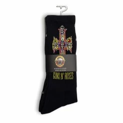 Socks PERRI'S SOCK - Guns N' Roses - CROSS LOGO - BLACK -Costume Spooky ase8r68d