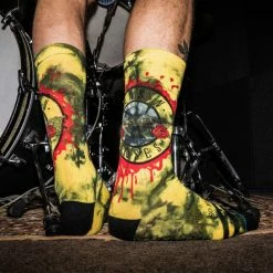 Socks Guns N' Roses - SO FINE - YELLOW - STANCE -Costume Spooky guns 5x