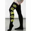 Knee Socks KILLSTAR - Heads Up - Black -Costume Spooky heads up long socks w 1