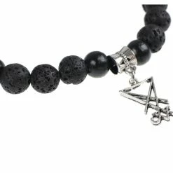 Bracelet Luciferothica - Black & Silver -Costume Spooky lucifero 015