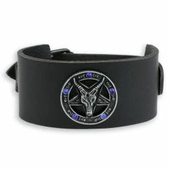 Bracelet Baphomet - Black - Crystal Blue