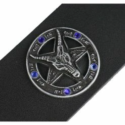 Bracelet Baphomet - Black - Crystal Blue -Costume Spooky naram 033