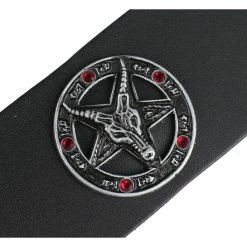 Bracelet Baphomet - Black - Crystal Red -Costume Spooky naram 038