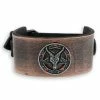 Bracelet Baphomet - Brown - Crystal Red