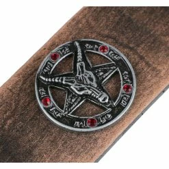 Bracelet Baphomet - Brown - Crystal Red -Costume Spooky naram 048