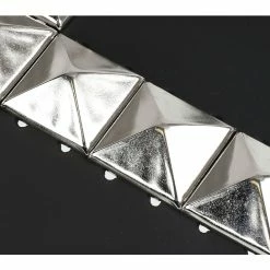 Bracelet 11 Row With Large Silver Pyramid Cross -Costume Spooky naramek 2025