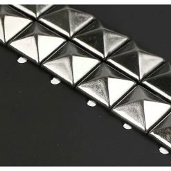 Bracelet 11 ROW WITH BLACK PYRAMID -Costume Spooky naramek 2053