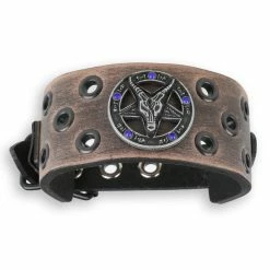 Bracelet Baphomet - Brown - Crystal Blue