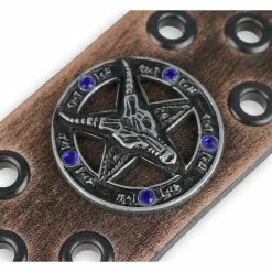 Bracelet Baphomet - Brown - Crystal Blue -Costume Spooky s nyty 014