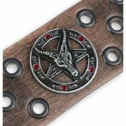 Bracelet Baphomet - Brown - Crystal Red -Costume Spooky s nyty 019