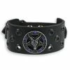 Bracelet Baphomet - Black - Crystal Blue -Costume Spooky s nyty 022