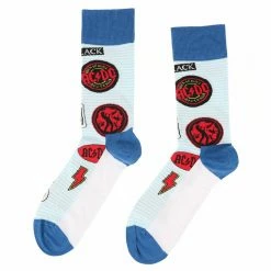 Socks AC/DC - Icons - BLUE - ROCK OFF -Costume Spooky se008