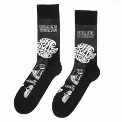 Socks Rolling Stones - Mono Logos - BLACK - ROCK OFF -Costume Spooky se019