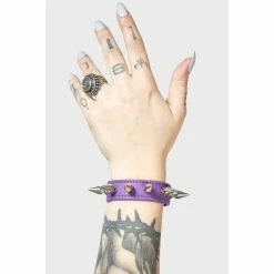 Bracelet KILLSTAR - Stay Away Spike - Purple