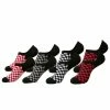 Socks (set 4 Pairs) URBAN CLASSICS - Recycled Yarn Check 4-Pack - Black + White + Red + G -Costume Spooky tb4234 p1 03003 1