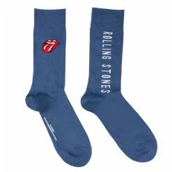 Socks Rolling Stones - Vertical Tongue - BLUE - ROCK OFF -Costume Spooky wwws009