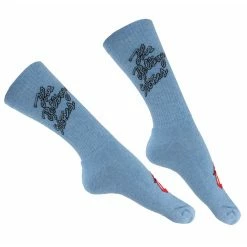 Socks Rolling Stones - Script Logo - BLUE - ROCK OFF